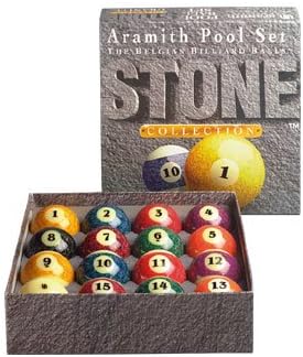 Aramith Stone Collection Pool Balls Set 2 1/4"