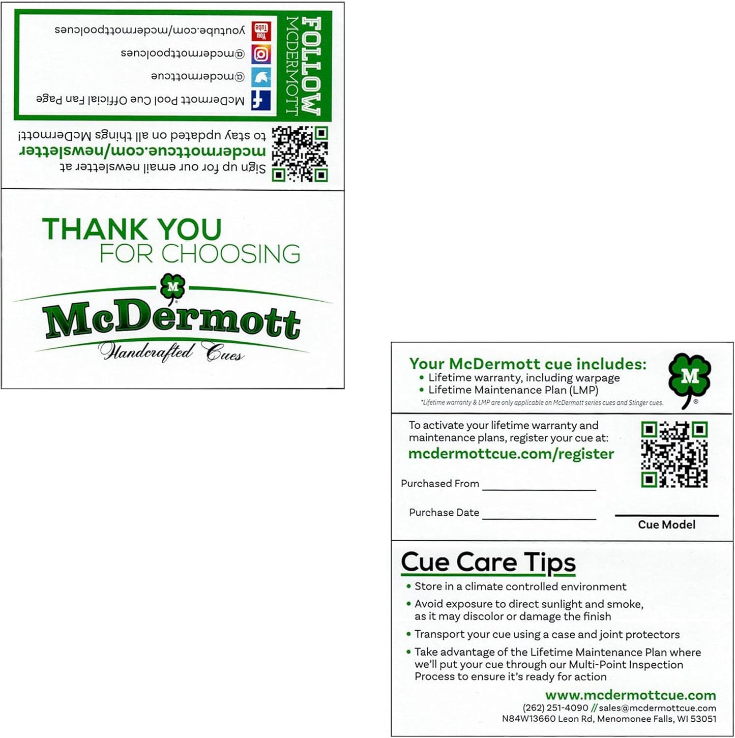 McDermott G223 Pool Cue 12.5mm with Case