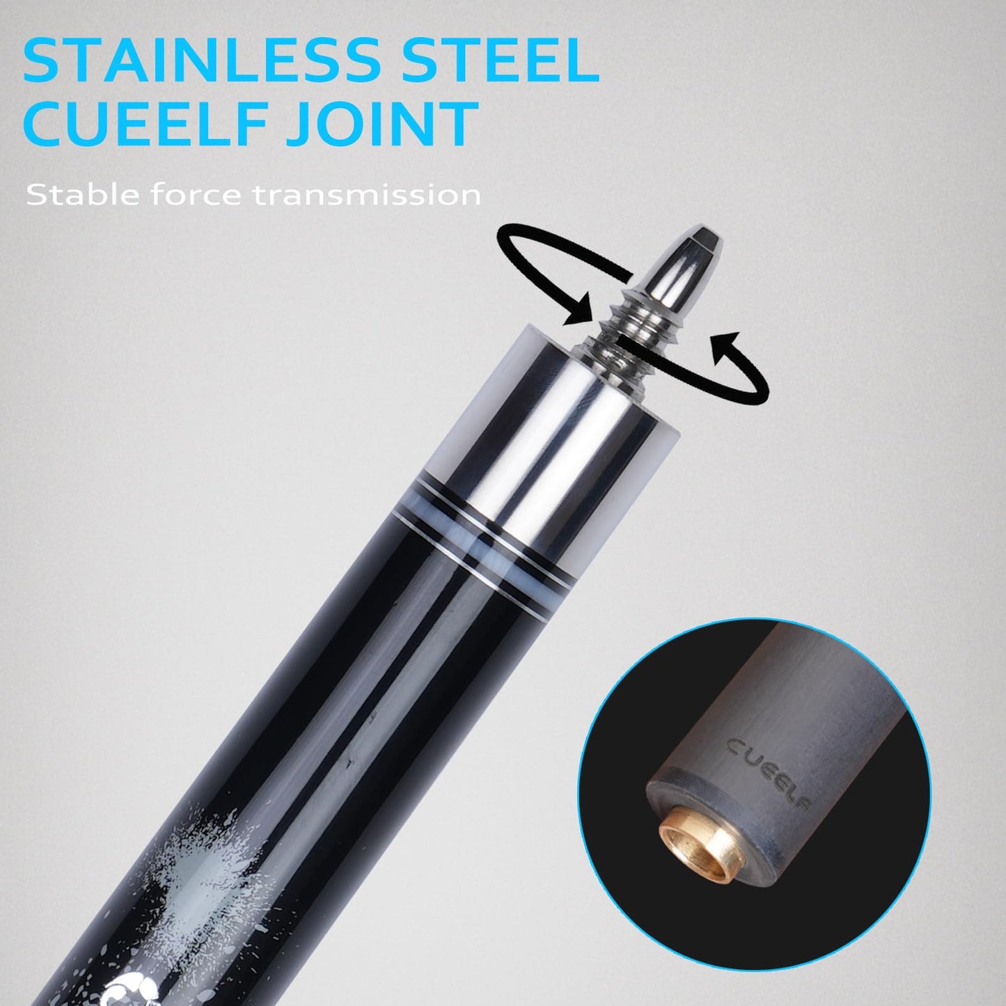 Carbon Fiber Professional Pool Cue 12.5mm