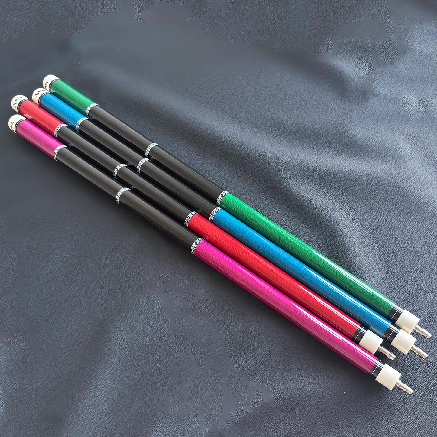 Tai Ba 4-Pack 58" Pool Cues – 13mm Tip, 18-21oz