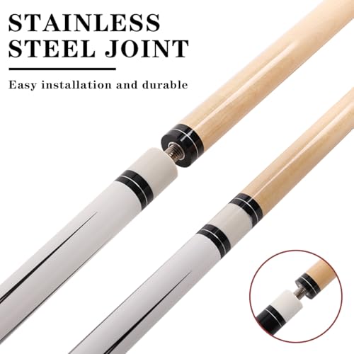 58" Canadian Maple Pool Cue – 13mm Tip