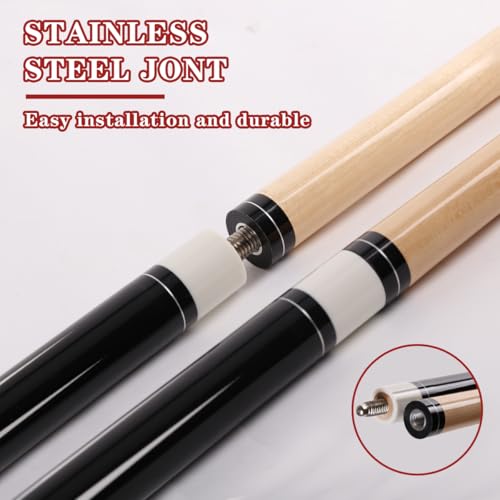 58" Canadian Maple Pool Cue – 13mm Tip