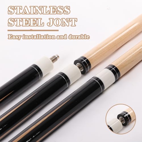 58" Canadian Maple Pool Cue – 13mm Tip