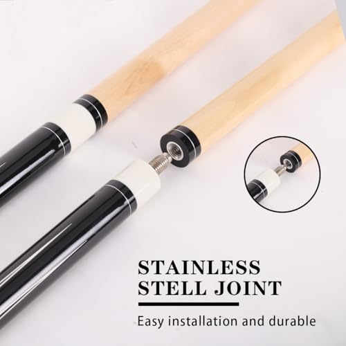 58" Canadian Maple Pool Cue – 13mm Tip