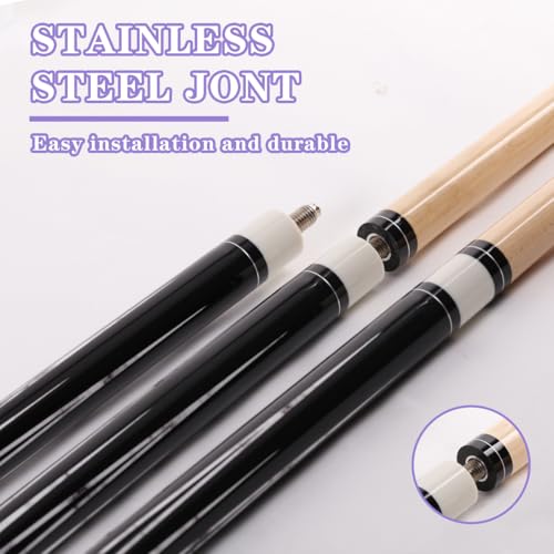 58" Canadian Maple Pool Cue – 13mm Tip
