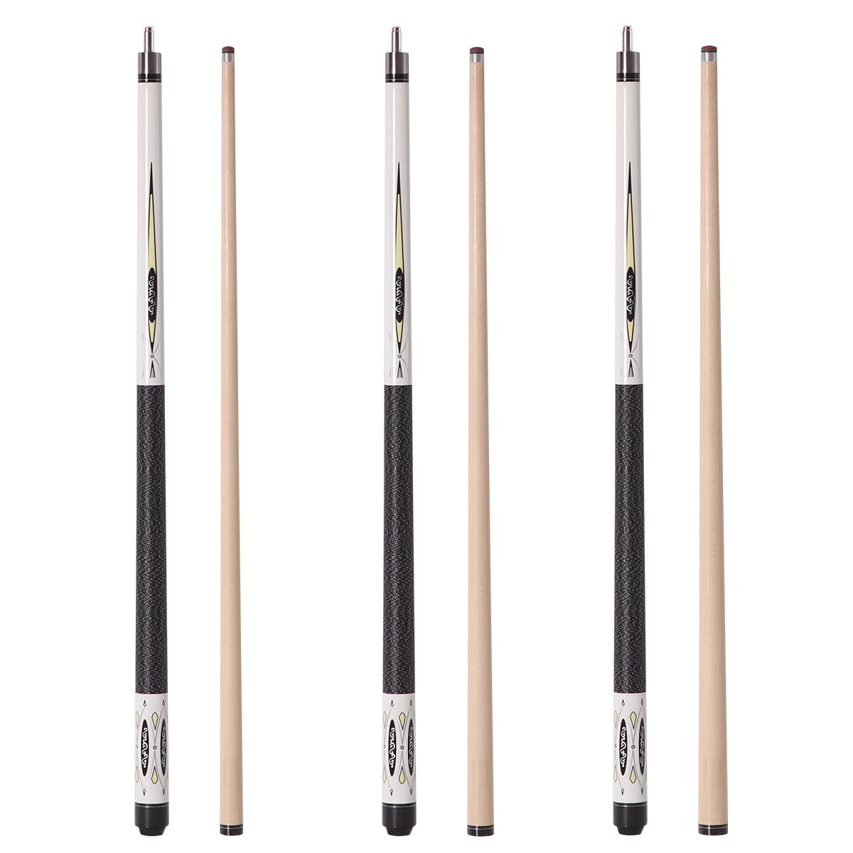 58" Maple Pool Cue – Low Deflection
