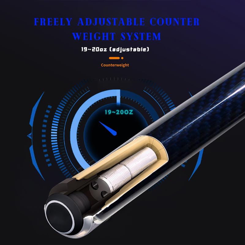 OKHEALING 58" Carbon Fiber Pool Cue