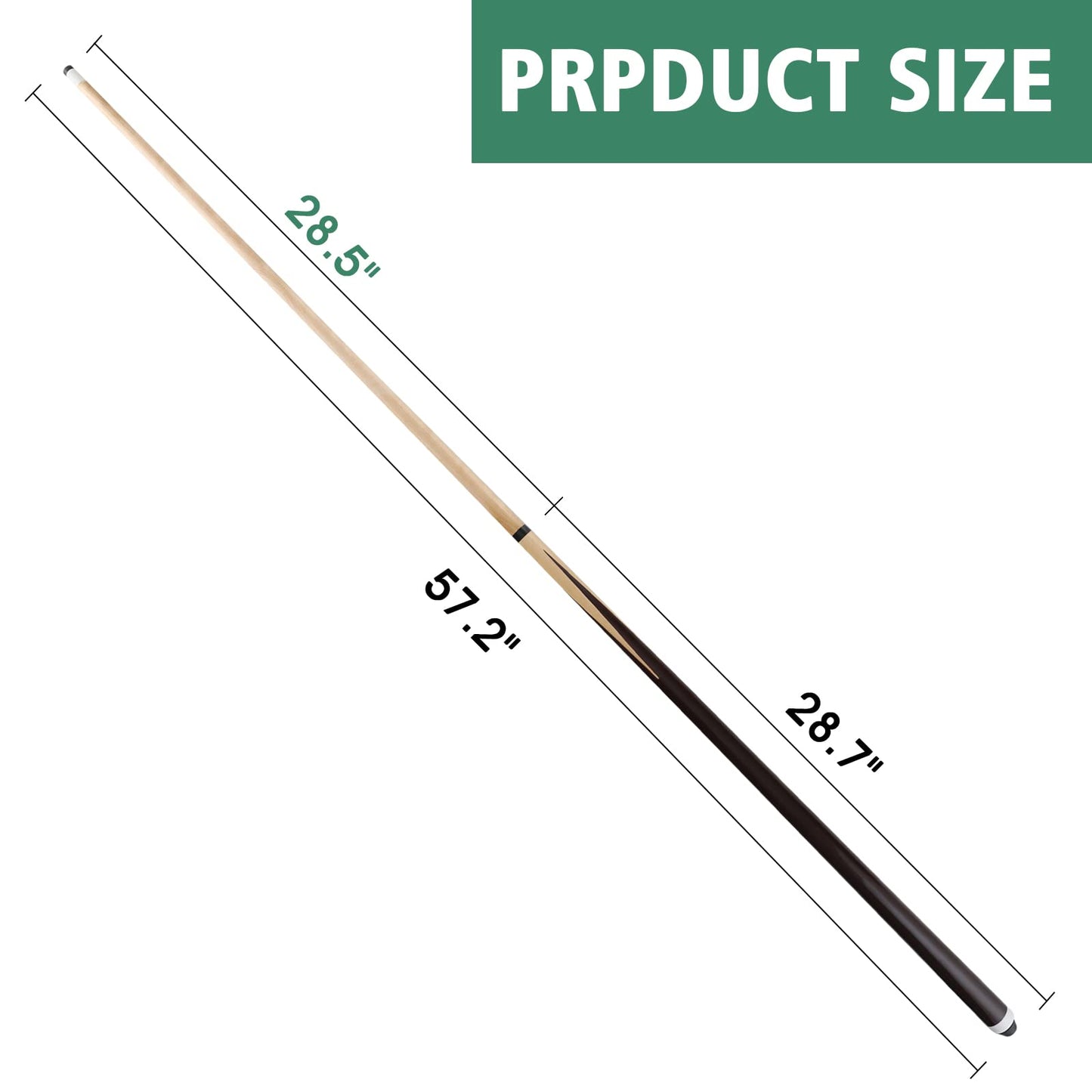 Pool Cue Sticks Set – 36-58" 13mm Tip, 14-20oz