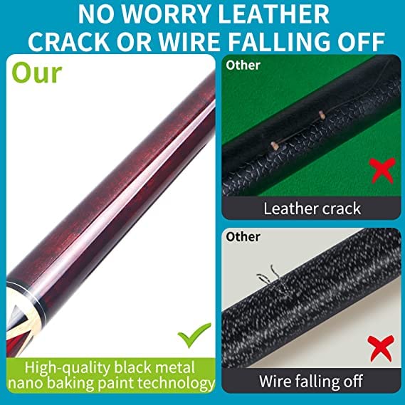 AKLOT 4x 58" Maple Pool Cues