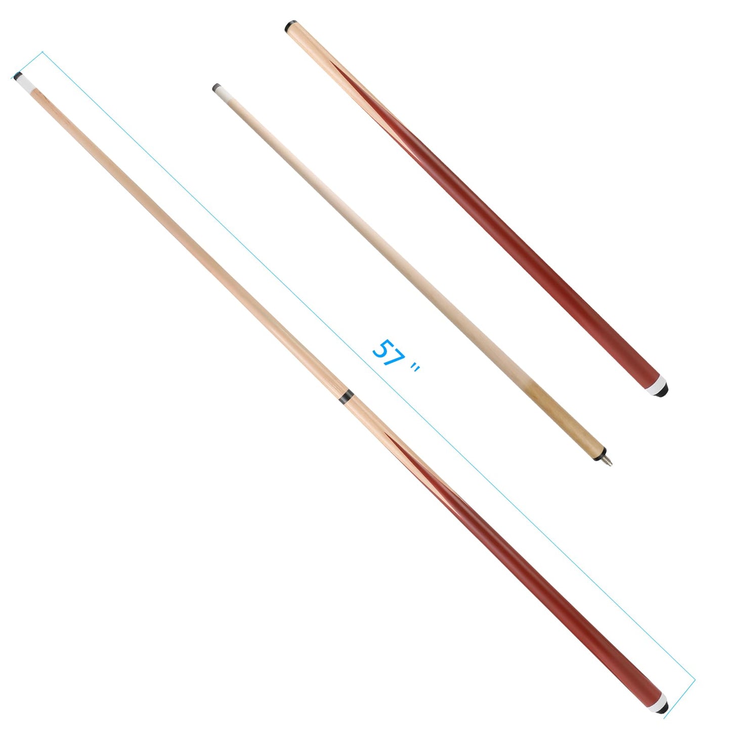 2-Piece Coffee Pool Cue Stick 20oz – 13mm Tip