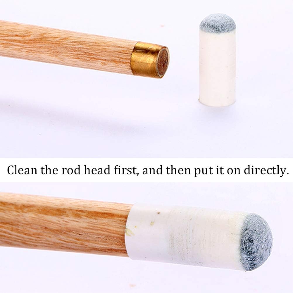 Pengxiaomei 40pcs Slip-On Pool Cue Tips (4 Sizes)