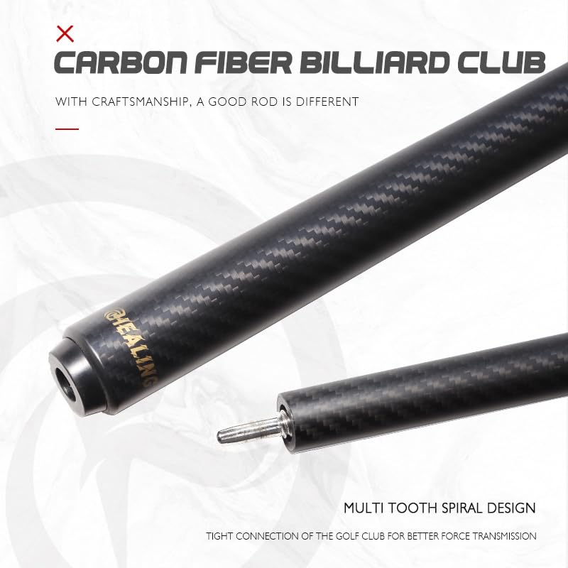 OKHEALING 58" Carbon Fiber Pool Cue