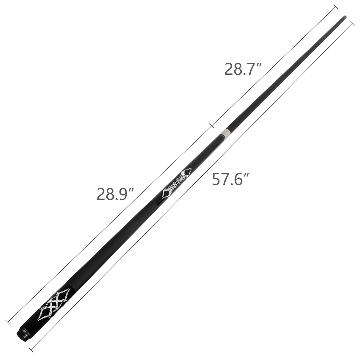 58" Fiberglass Graphite Pool Cue Sticks – 18-21oz