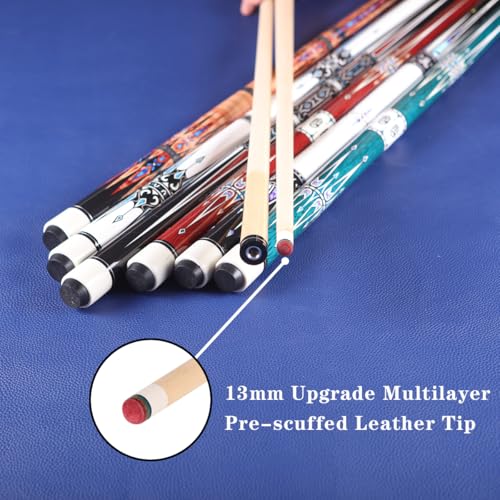 58" Canadian Maple Pool Cue – 13mm Tip