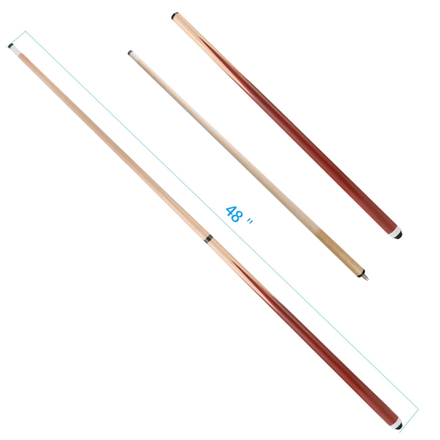 2-Piece Coffee Pool Cue Stick 20oz – 13mm Tip