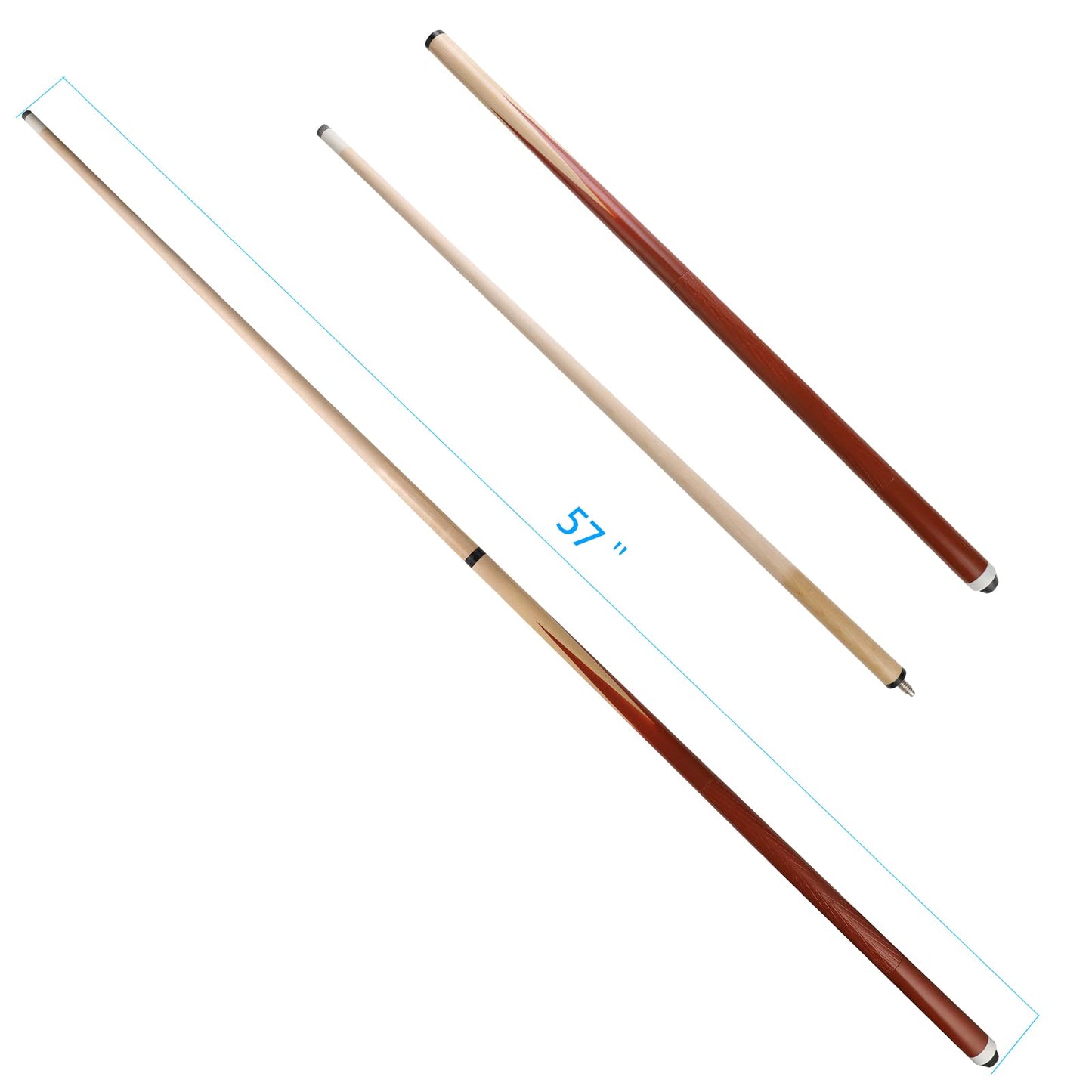 2-Piece Coffee Pool Cue Stick 20oz – 13mm Tip