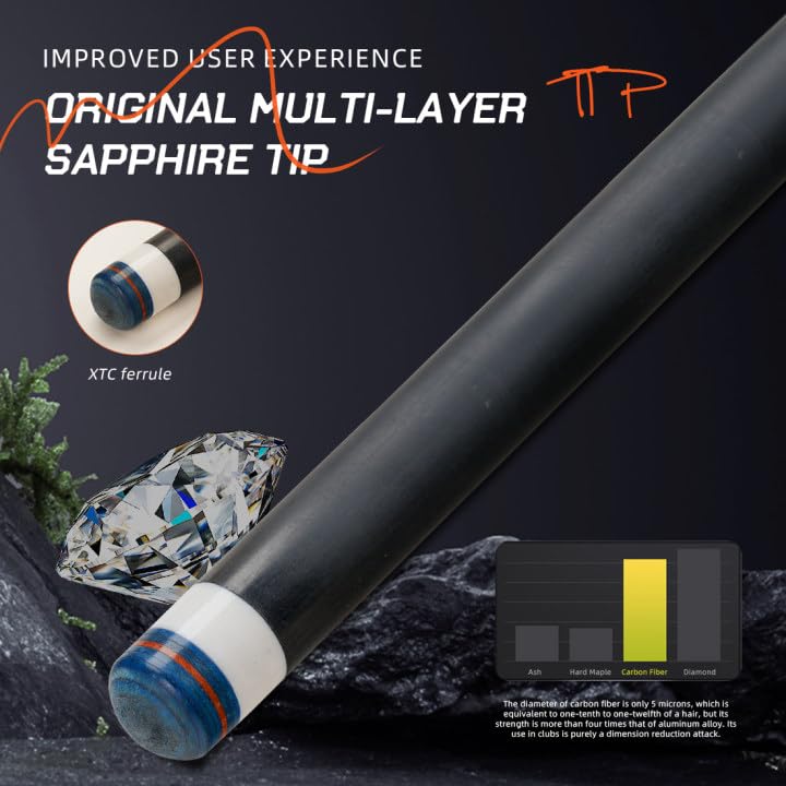 CRICAL 58" Carbon Fiber Pool Cue