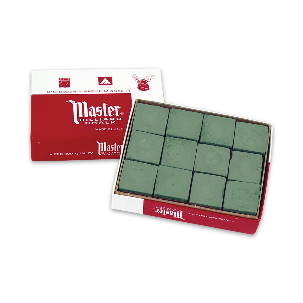 Master Billiard/Pool Cue Chalk Box, 12 Cubes