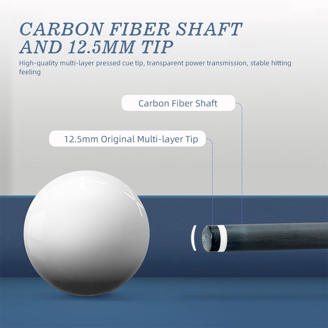 KONLLEN 58" Carbon Fiber Pool Cue