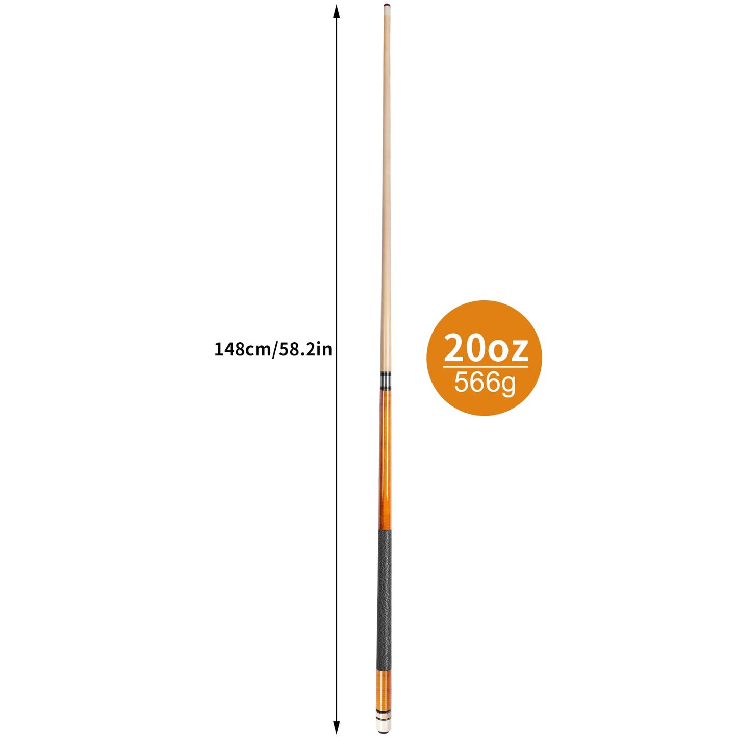 AKLOT 4x 58" Maple Pool Cues