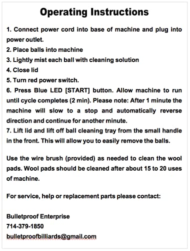 Bulletproof Pool Ball Polisher