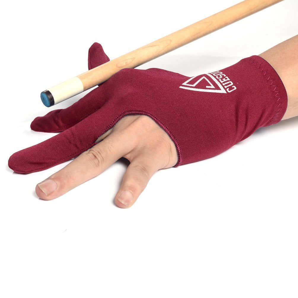 CUESOUL 10pcs 3-Finger Pool Cue Gloves