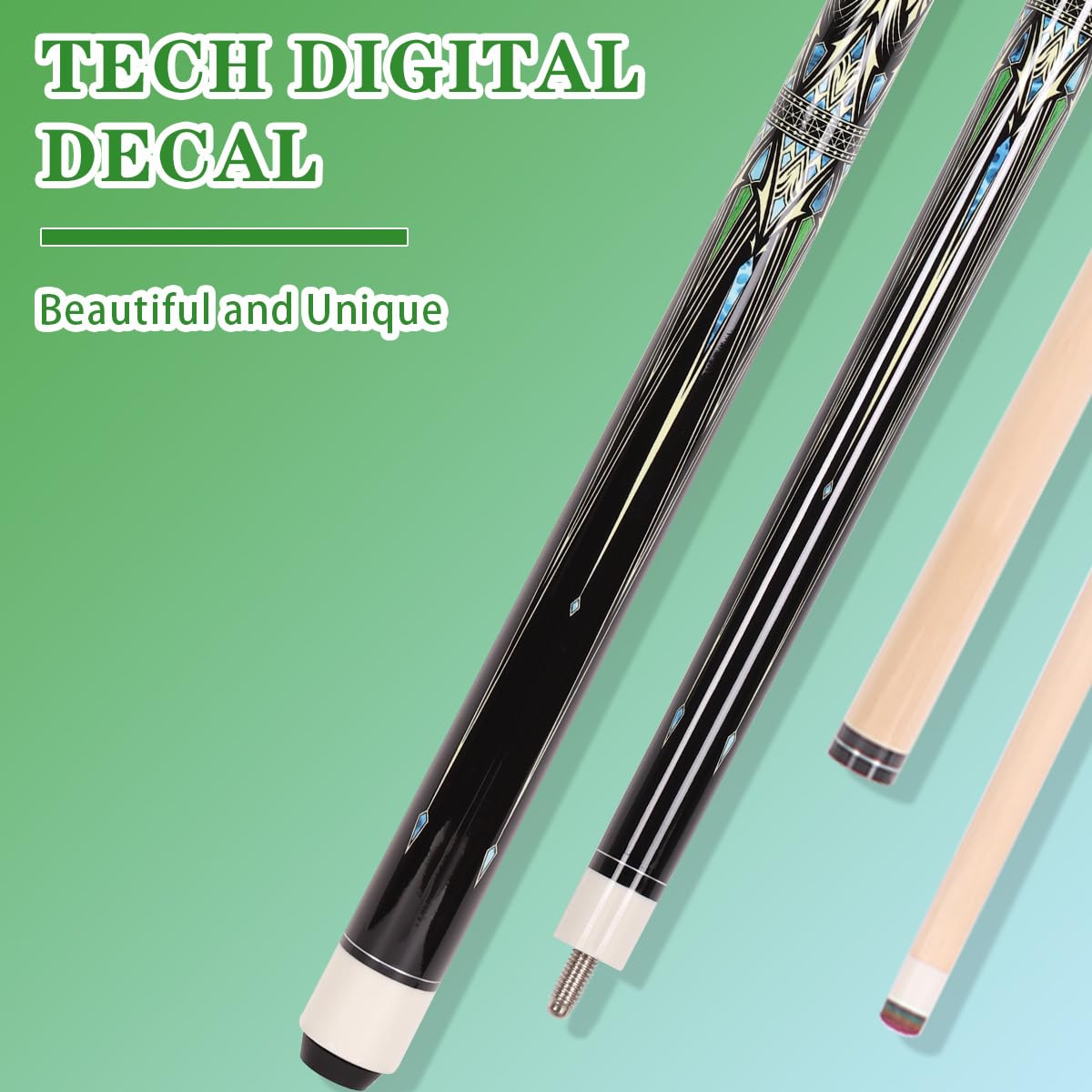 58" Canadian Maple Pool Cue – 13mm Tip