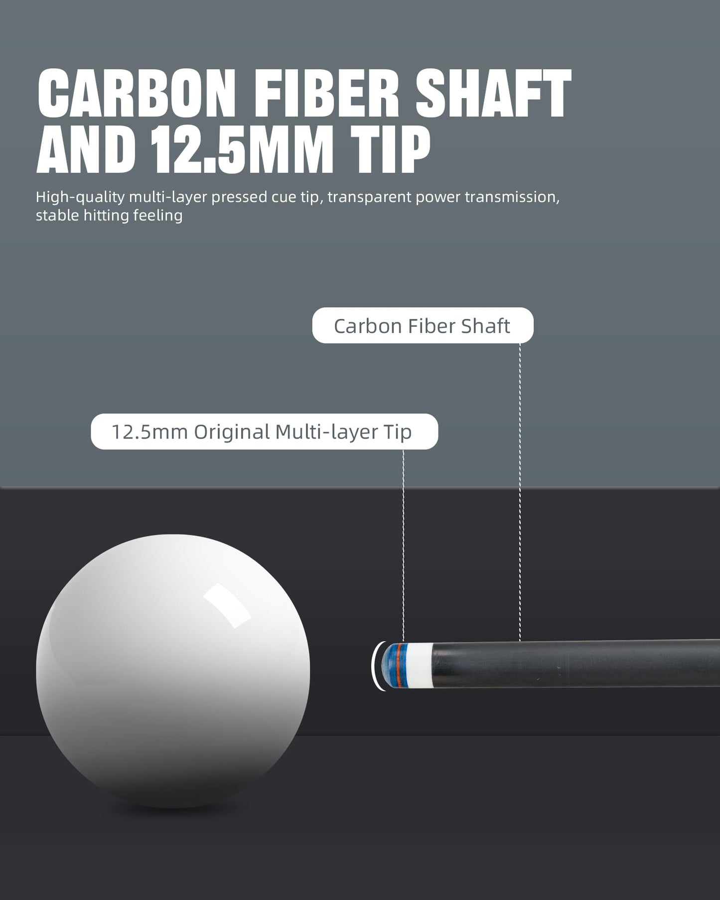 CRICAL 58" Carbon Fiber Pool Cue