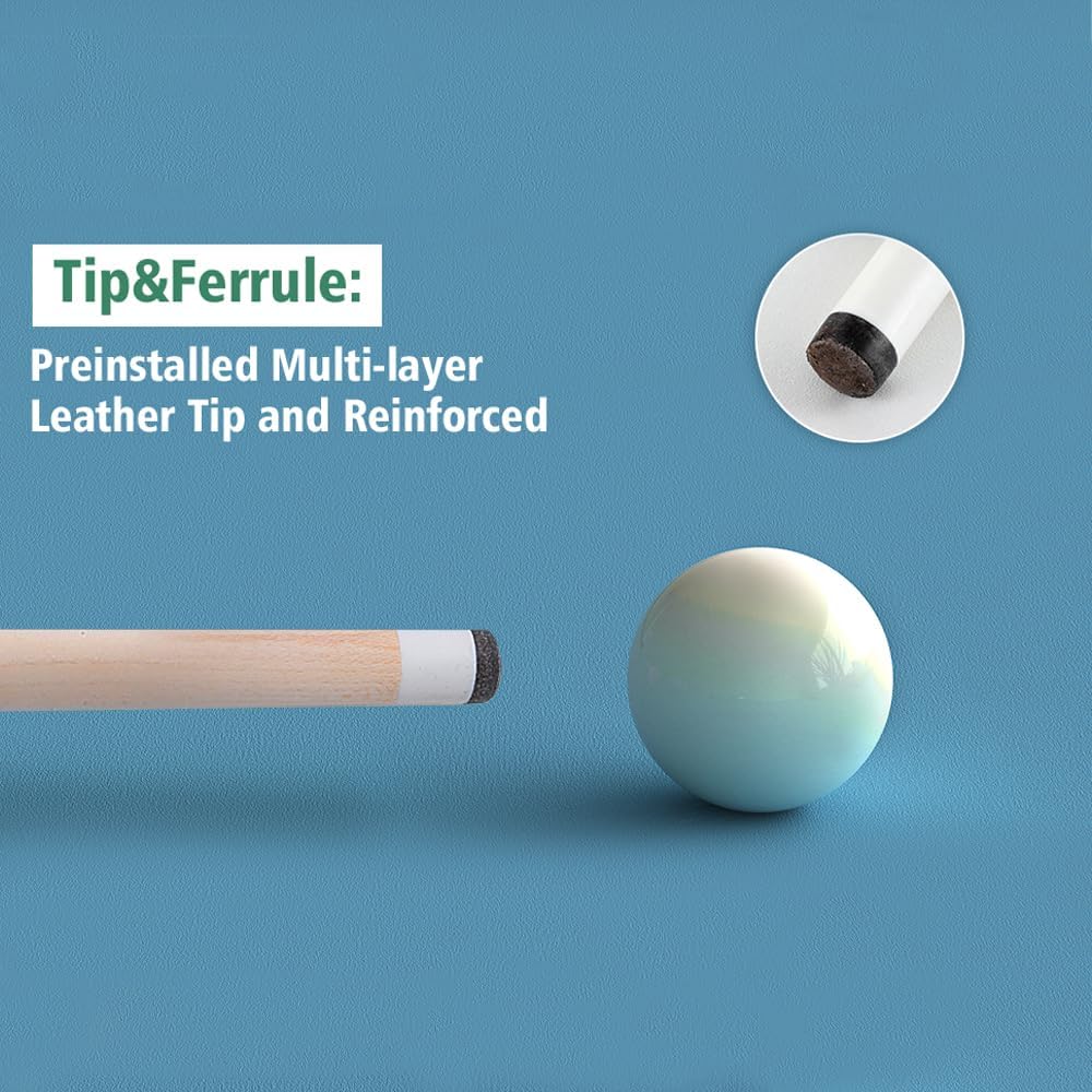 Pool Cue Sticks Set – 36-58" 13mm Tip, 14-20oz