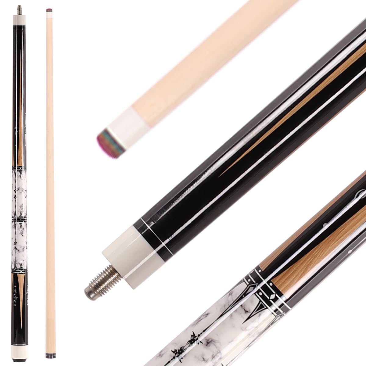 58" Canadian Maple Pool Cue – 13mm Tip