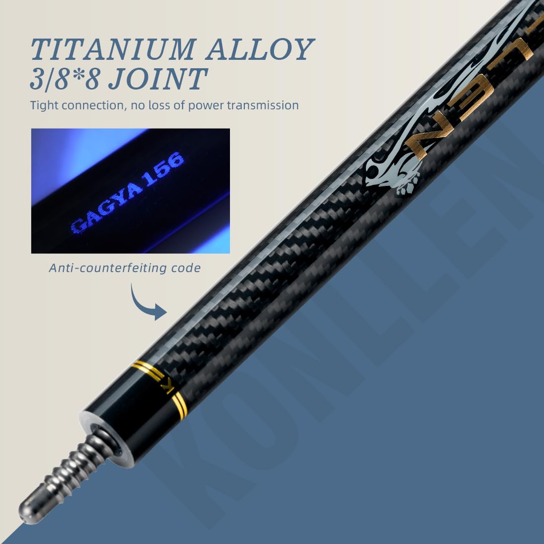 KONLLEN 58" Carbon Fiber Pool Cue