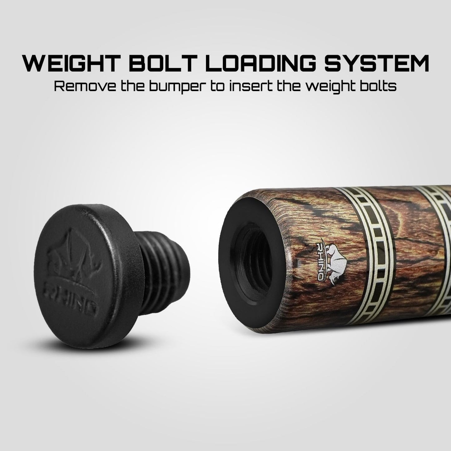 RHINO Retro Pool Cue Crocodile Wrap