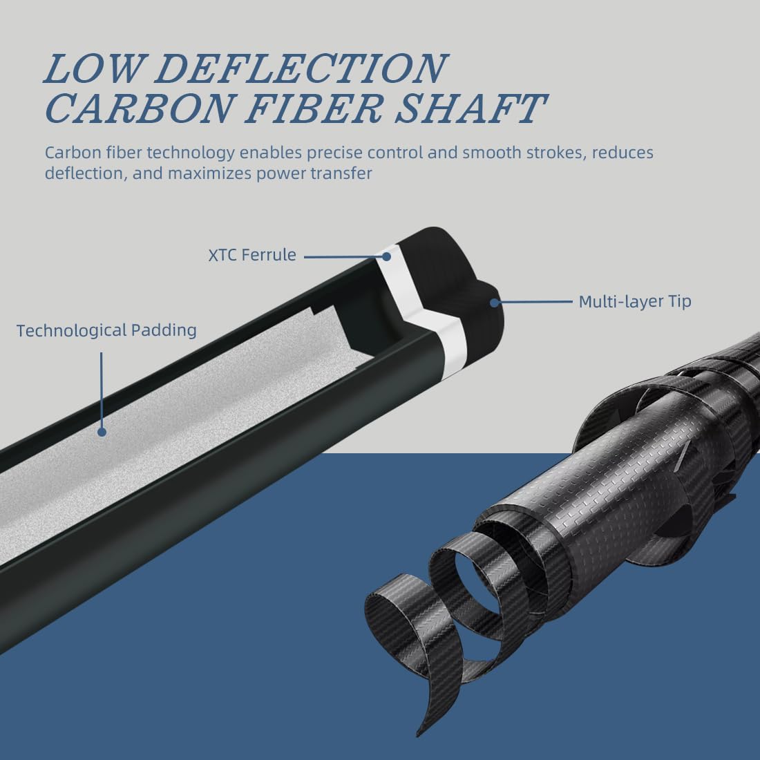 KONLLEN 58" Carbon Fiber Pool Cue