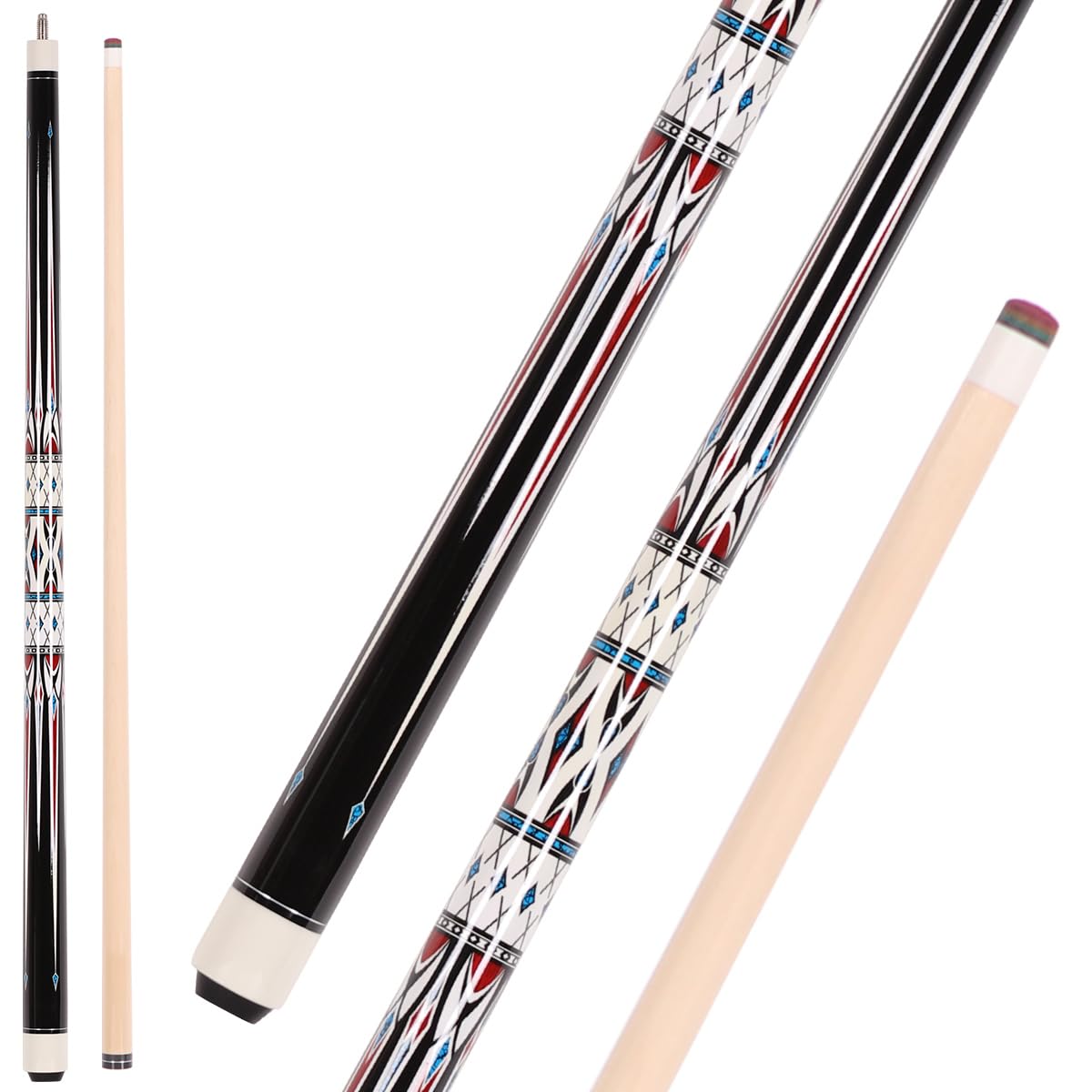 58" Canadian Maple Pool Cue – 13mm Tip