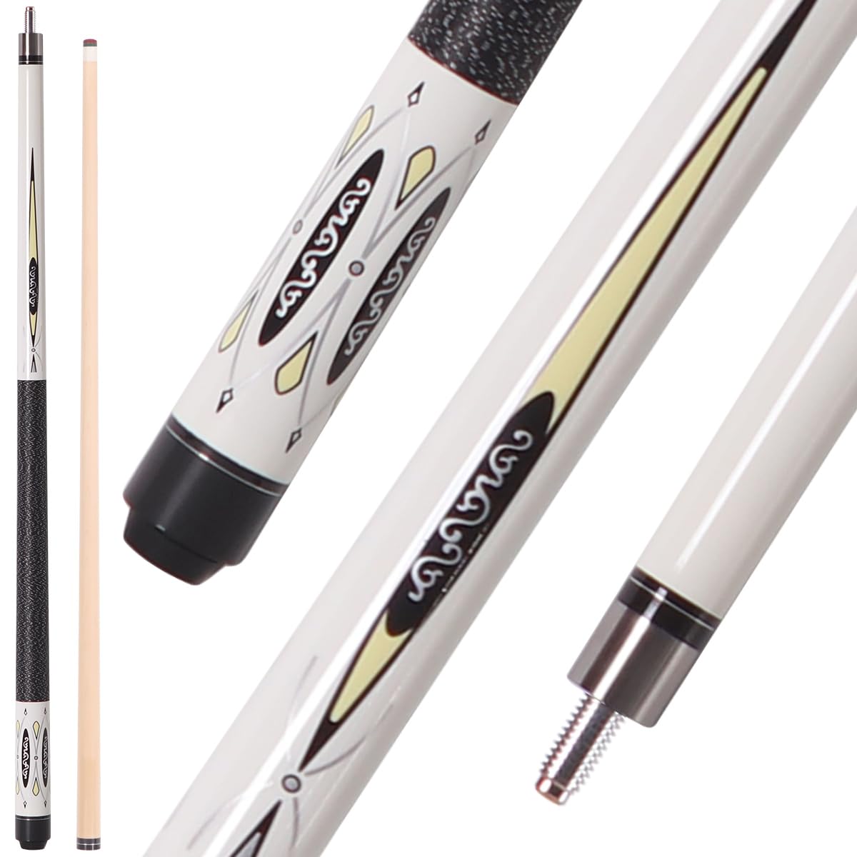 58" Maple Pool Cue – Low Deflection