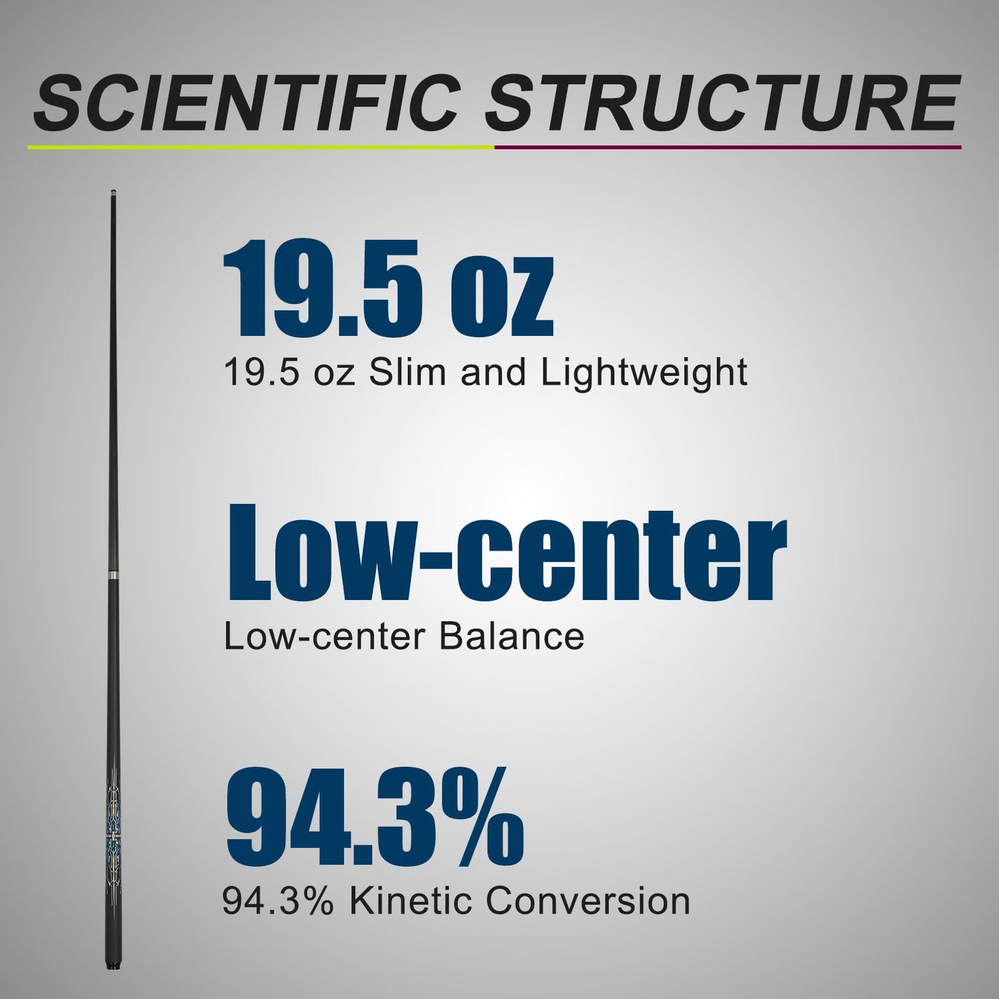 Carbon Fiber Pool Cue 19.5oz