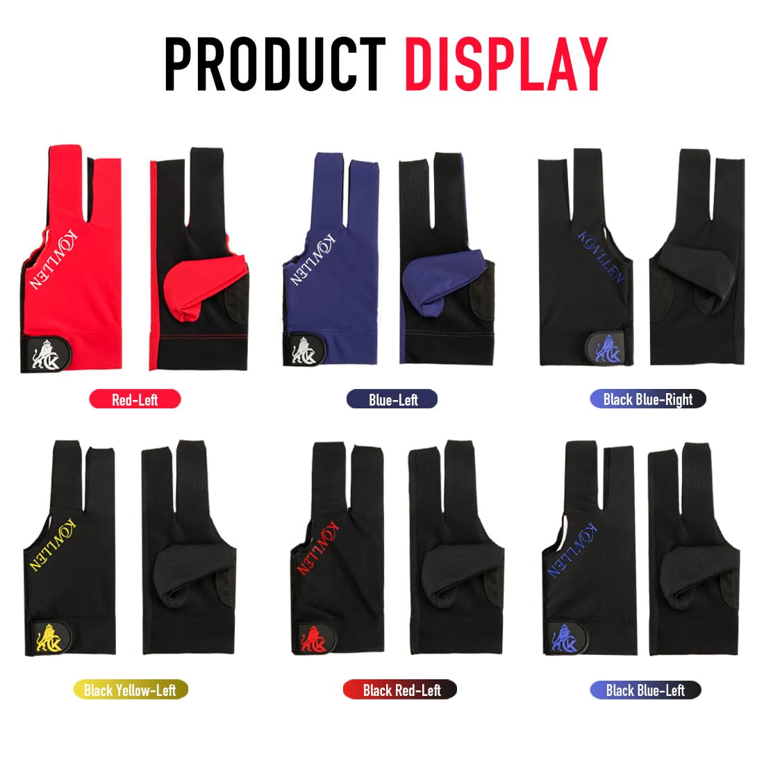 KONLLEN Adjustable Billiard Gloves