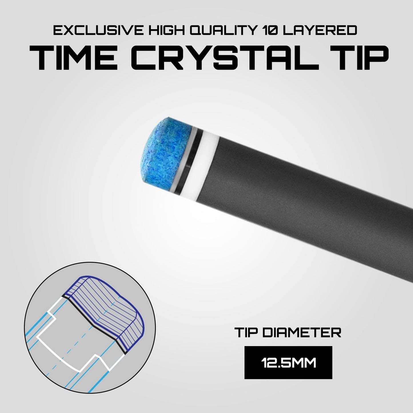 RHINO Retro Pool Cue Crocodile Wrap