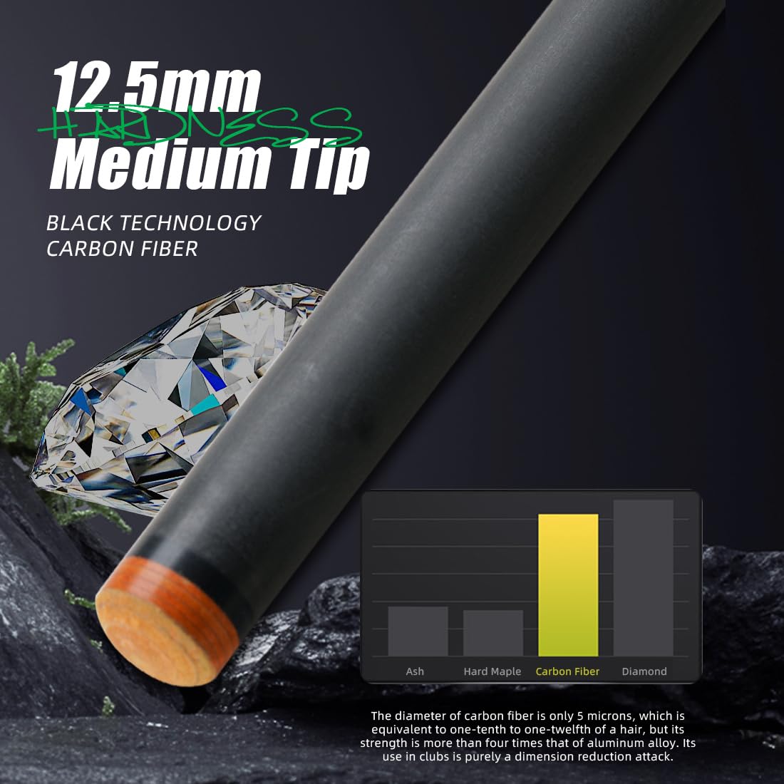 KONLLEN 58" Carbon Fiber Pool Cue