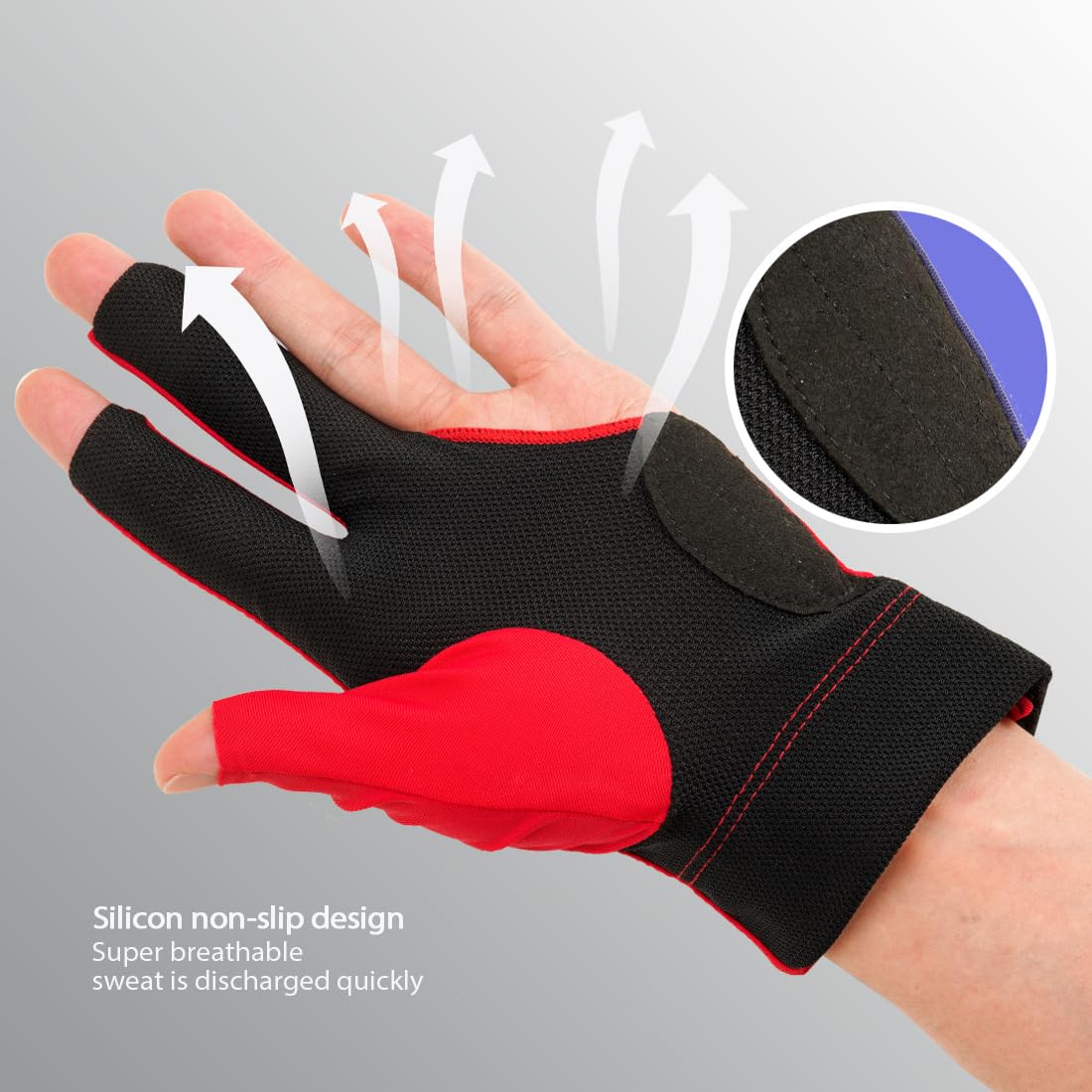 KONLLEN Adjustable Billiard Gloves