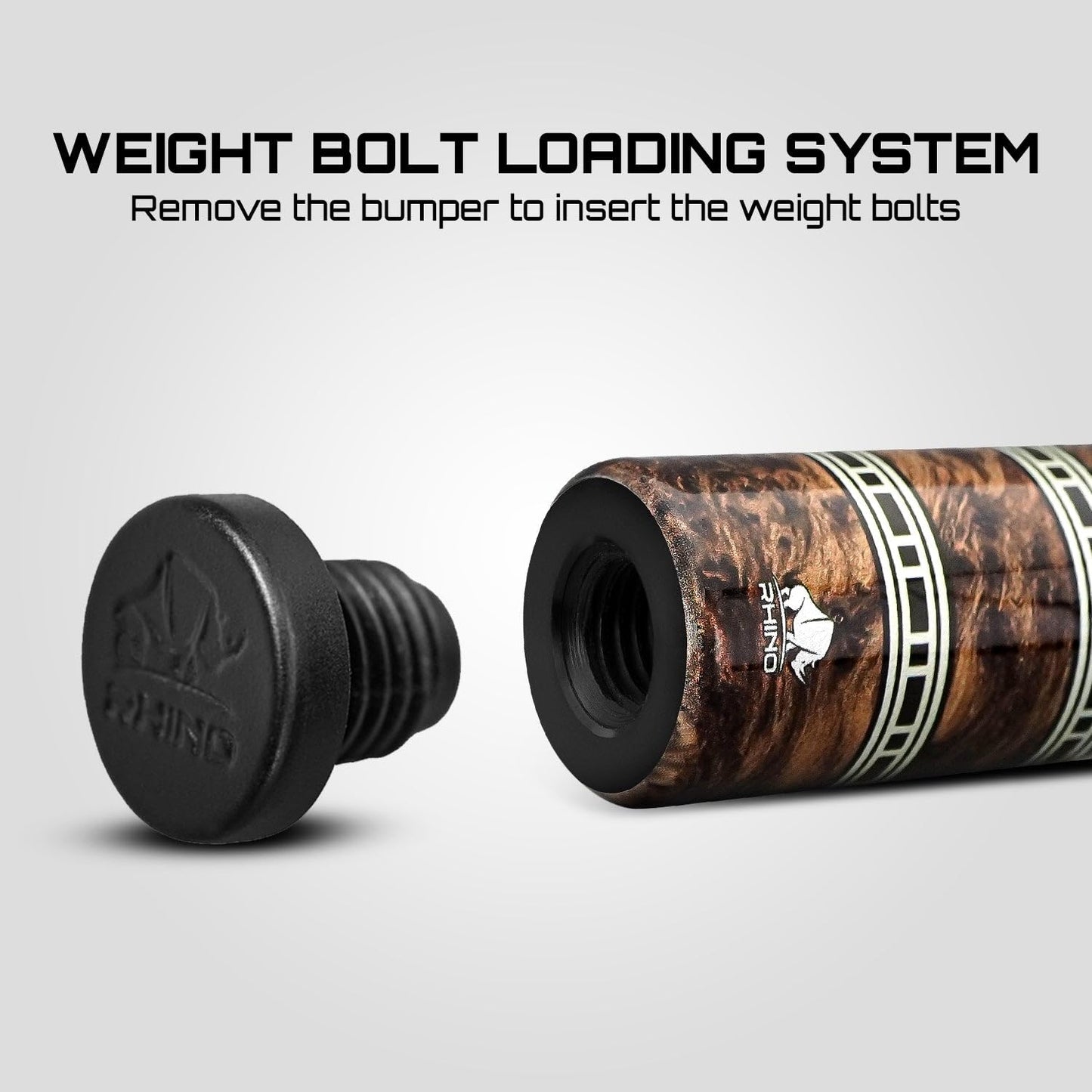 RHINO Retro Pool Cue Crocodile Wrap