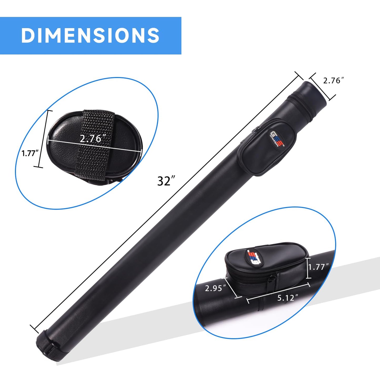 GSE Deluxe Hard Billiard Cue Case – 1x1