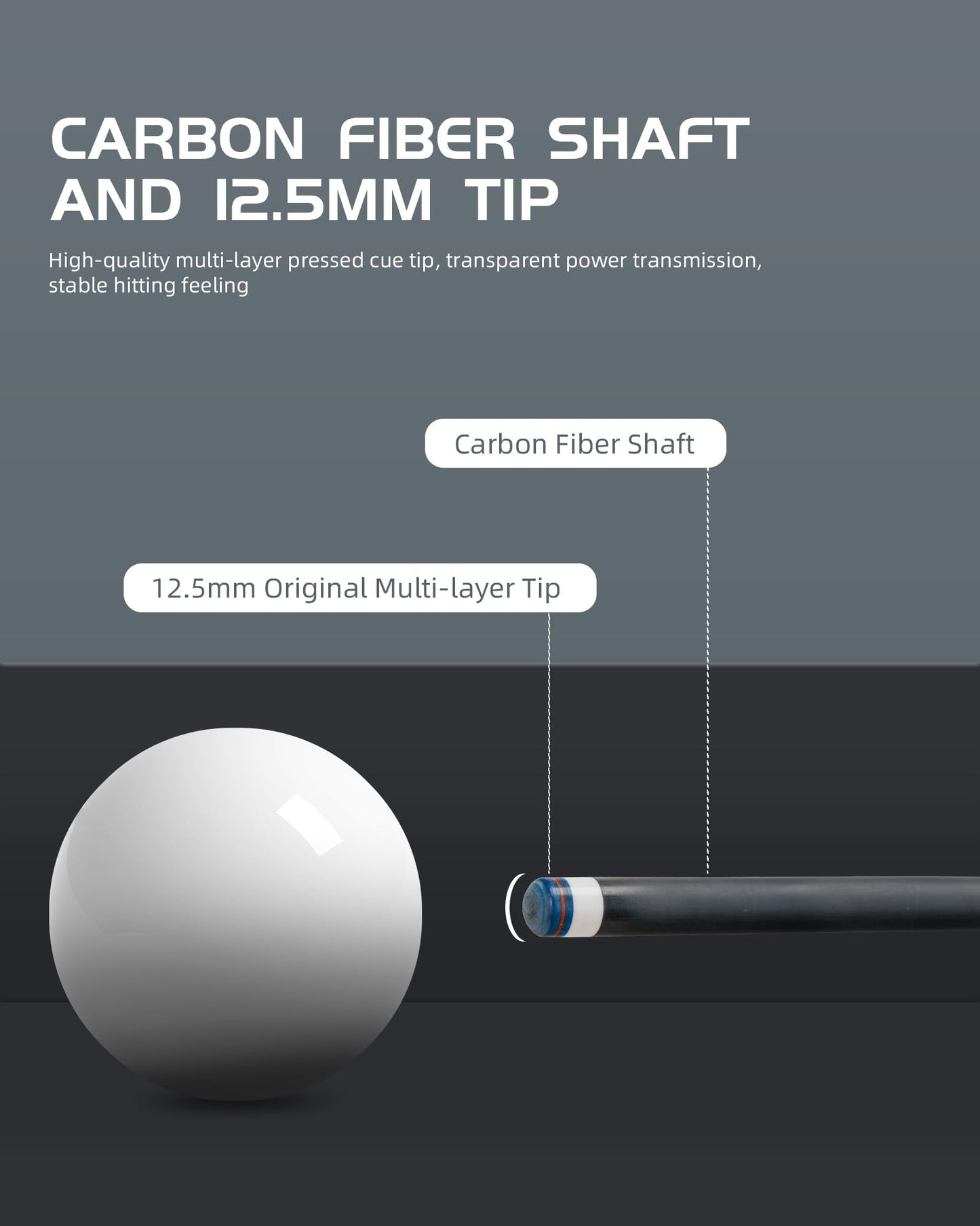 CRICAL 58" Carbon Fiber Pool Cue