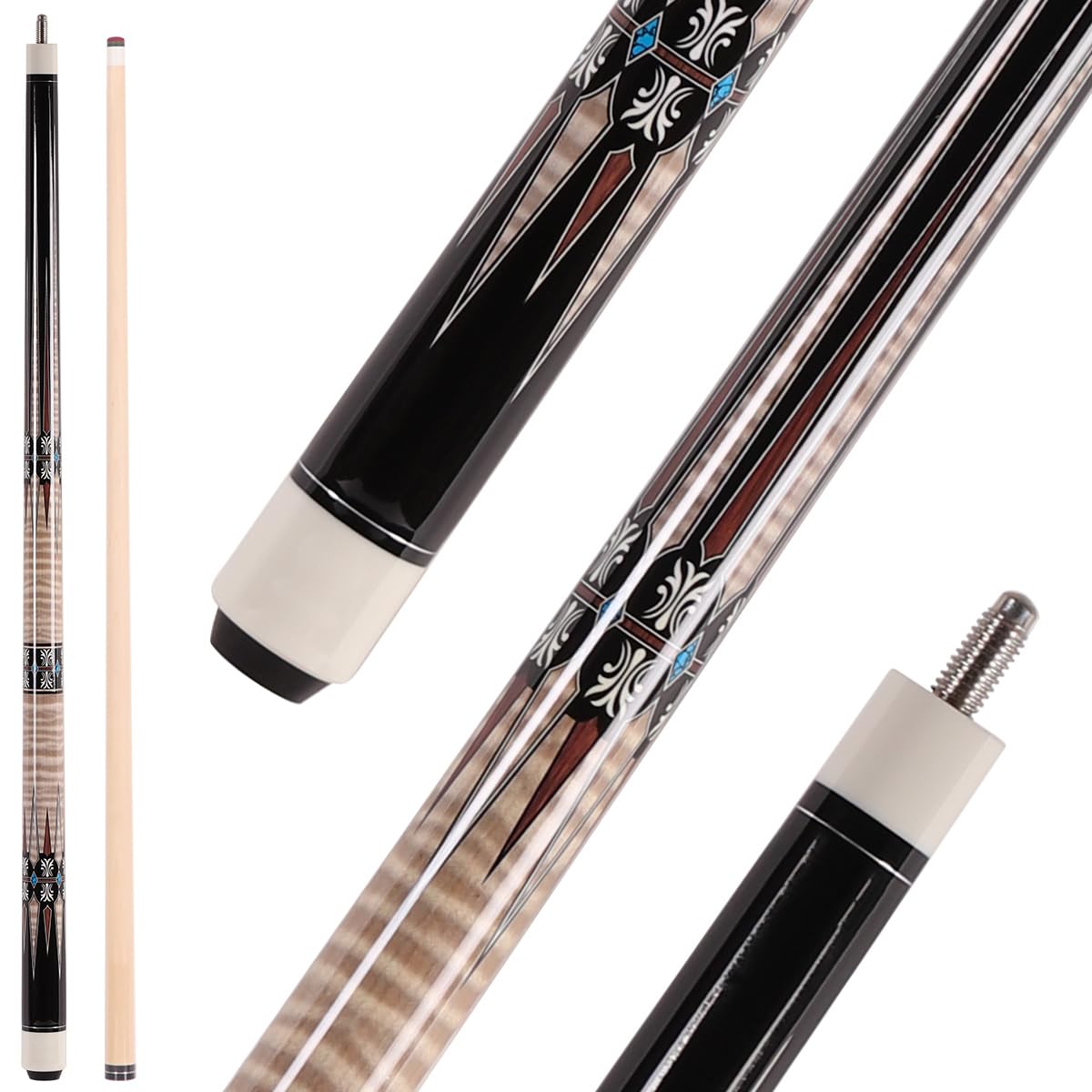 58" Canadian Maple Pool Cue – 13mm Tip