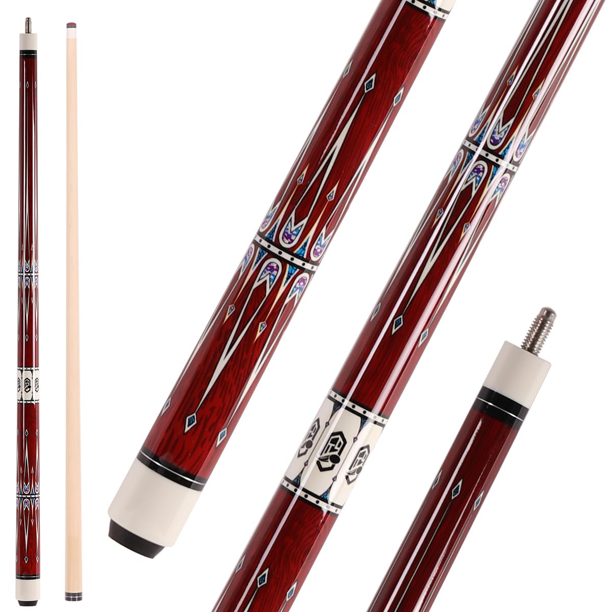 58" Canadian Maple Pool Cue – 13mm Tip