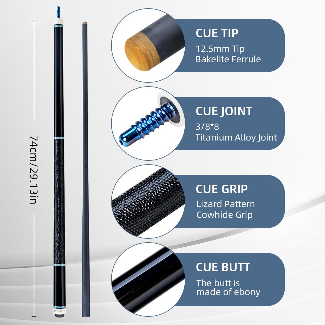 KONLLEN 58" Carbon Fiber Pool Cue