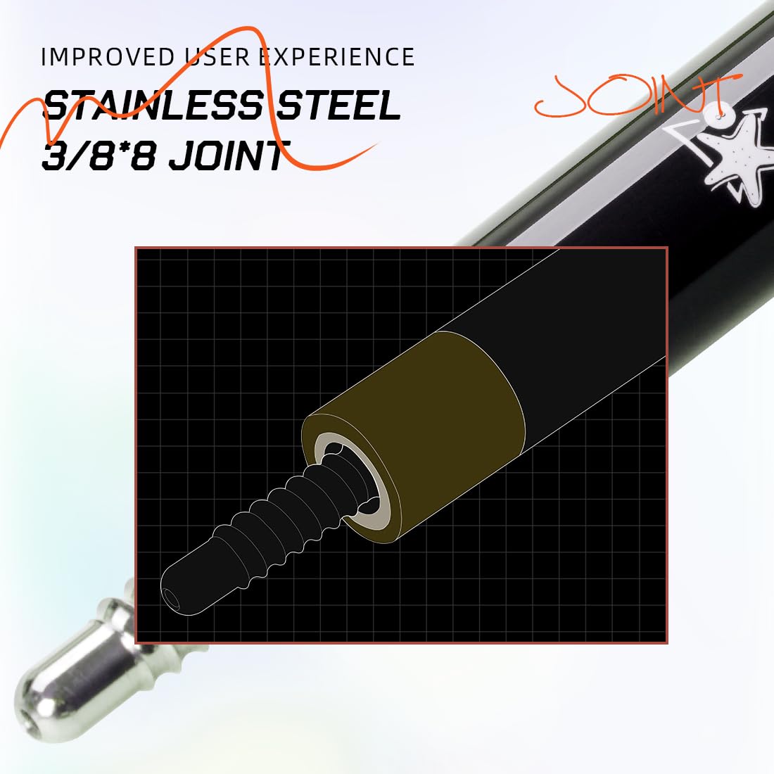 CRICAL 58" Carbon Fiber Pool Cue