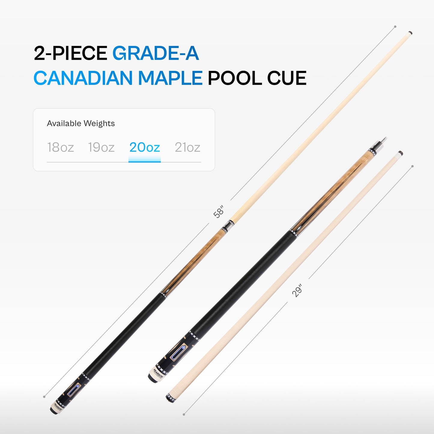 PEARSON Prestige 58" Maple Pool Cue