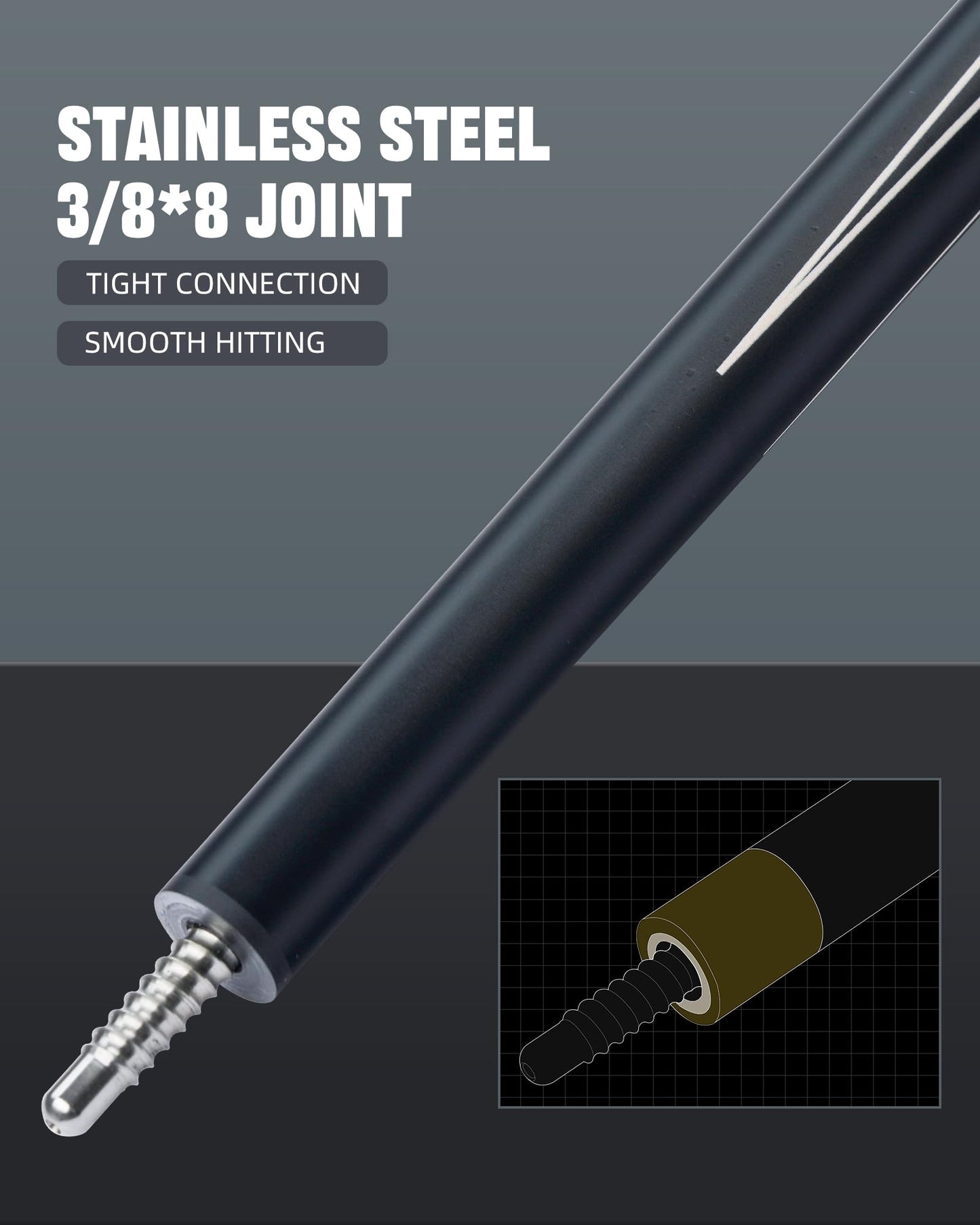 CRICAL 58" Carbon Fiber Pool Cue