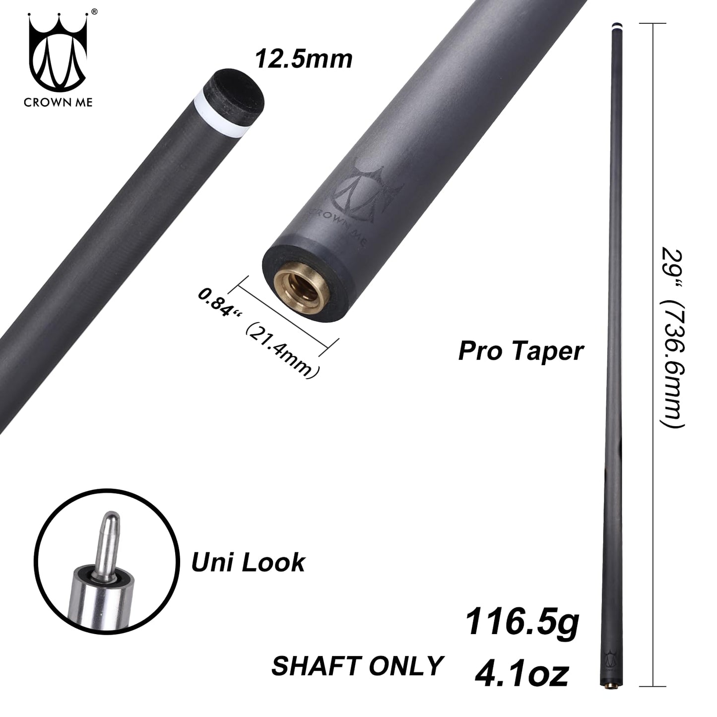 CROWN ME Carbon Fiber Pool Cue